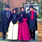 Jeff Bowar, Paula Lammers, Jody McCormick and Brett Smith make up the strolling Victorian carolers in downtown Stillwater this weekend. (Photo submitted by Jody McCormick)